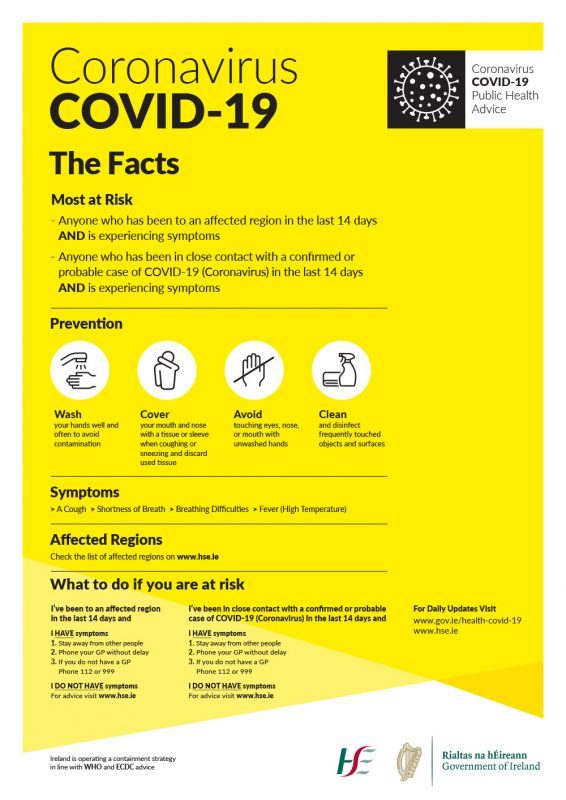 Public Health Advice in Relation to COVID-19