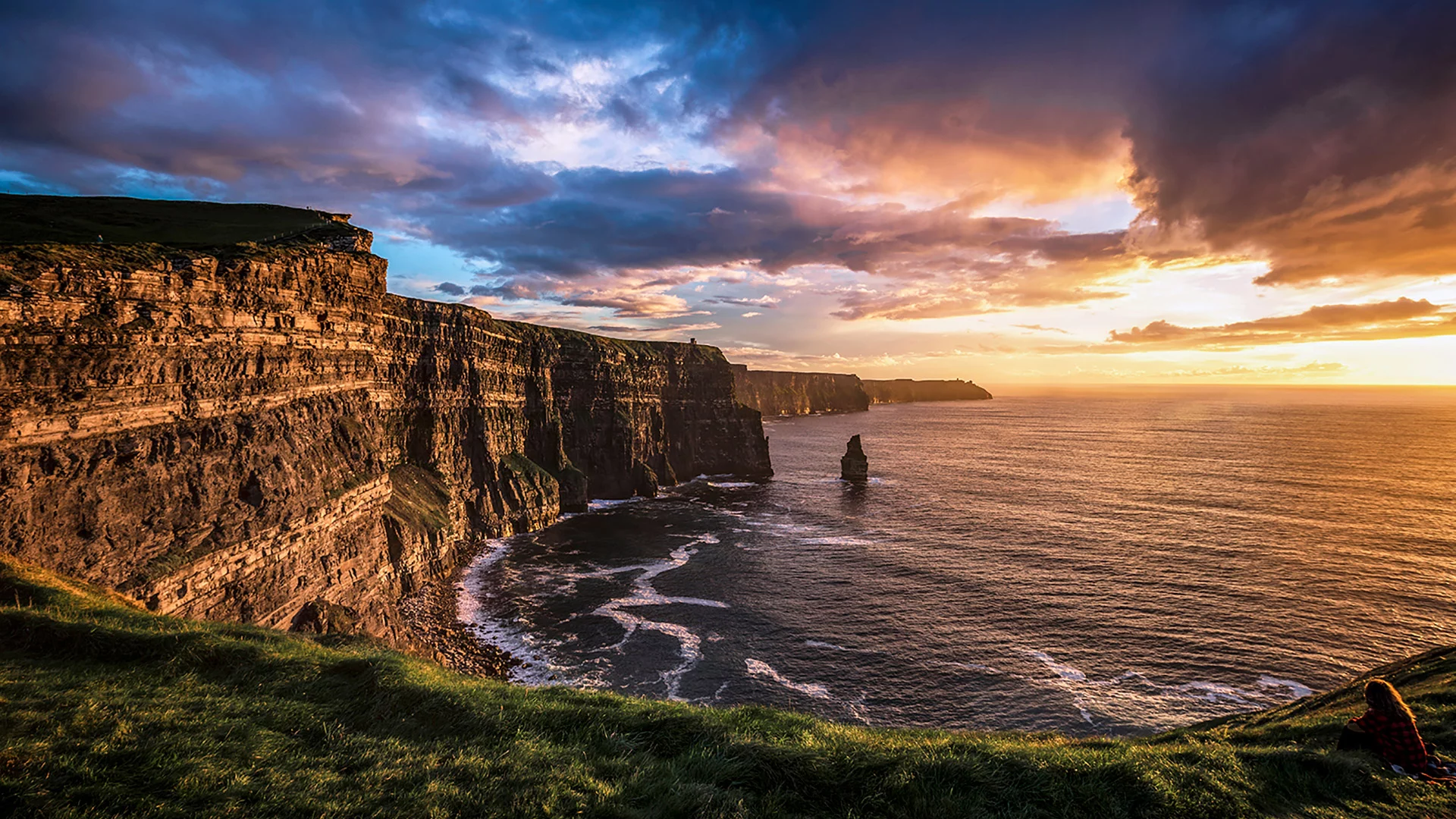 Cliffs Colourful Sky