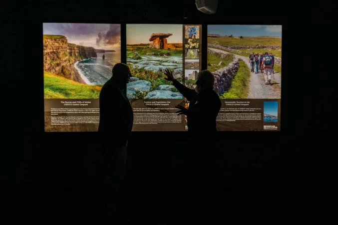 Visitors enjoying the interactive exhibition