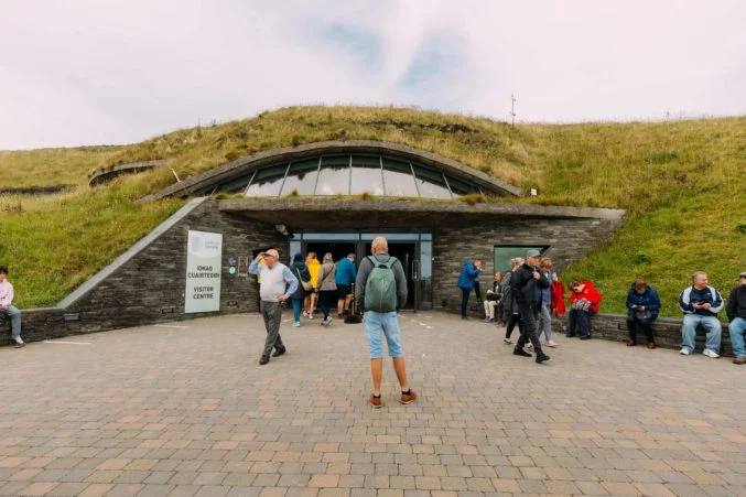 The cliffs of Moher Visitor centre busy with visitors